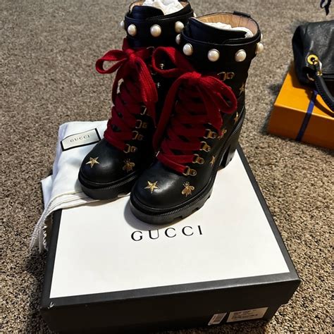 gucci shoes blue red|gucci bumblebee boots.